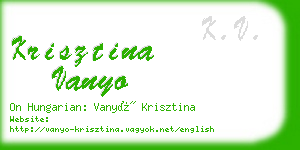 krisztina vanyo business card